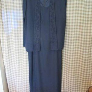 New w/Tags Full Length 2 Piece Dress with Jacket